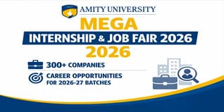 Amity University Mega Internship & Job Fair 2026: 300+ Companies, Career Opportunities for 2026-27 Batches